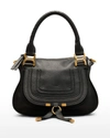 Chloé Marcie Small Leather Satchel Bag In Black