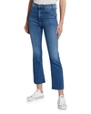 Mother The Hustler High Rise Frayed Flare Leg Ankle Jeans In Home Movie In Home Movie