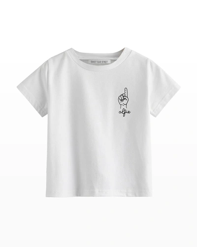 Sweet Olive Street Kid's This Many Birthday 1 Hand Personalized T-shirt, Sizes 12m-6 In White