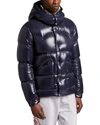 Moncler Coutard Nylon Laquè Down Jacket In Light Yellow