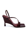 Gia/rhw Rosie Patent Wedge Slingback Sandals In Deep Red