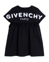 GIVENCHY GIRL'S SHADOW FLOCKED-LOGO DRESS,PROD244650065