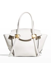 Proenza Schouler Small Pipe Fold-over Leather Top-handle Bag In Optic White