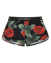 Dolce & Gabbana Kids' Girls' Rose Print Beach Shorts In Hn2zo Rose Print