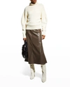 Nanushka Miah Wool-blend Turtleneck Sweater In Ecru