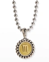 Lagos Signature Caviar Zodiac Two-tone Circle Pendant In Scorpio