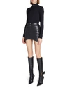 Balenciaga Leather Hourglasses Mini Skirt In Noir