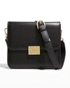 Frame Le Signature Mini Smooth Leather Crossbody Bag In Noir