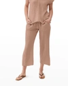 Michael Stars Ashton Pull-on Tapered Cropped Pants In Woodchip