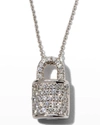 ROBERTO COIN DIAMOND LOCK TINY TREASURE NECKLACE,PROD243350302