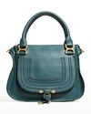Chloé Marcie Medium Satchel Bag In Steel Blue