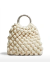 Gedebe Sachet Crochet Wool Ring Top-handle Bag In Woolmilk