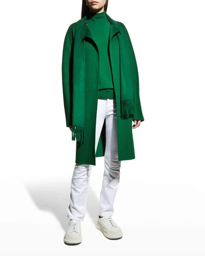 Lafayette 148 Lafayette 138 Dawson Scarf Coat In Emerald