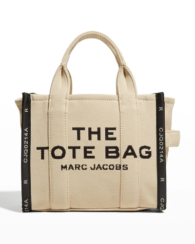 Marc Jacobs The Jacquard Small Tote Bag In Beige