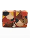 CHLOÉ ALPHABET MULTICOLOR SCALLOPED CHAIN CLUTCH BAG,PROD245610851