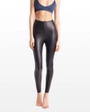 Commando Perfect Control Faux Leather Leggings In Black