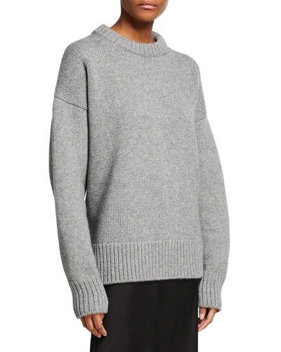 The Row Ophelia Wool-cashmere Sweater In Dark Navy