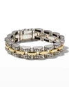 Lagos 18k Yellow Gold & Sterling Silver High Bar Link Bracelet In Two Tone