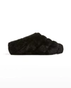 Proenza Schouler Rondo Genuine Shearling Slip-on Shoe In 999 Black