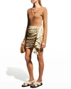 Rag & Bone The Bias Rib Knit Long Sleeve V-neck Top In Camel