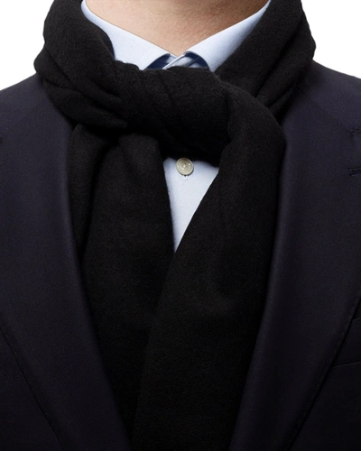Eton Men's Double-sided Wool Scarf, Black/gray