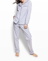 PETITE PLUME FRENCH TICKING LONG-SLEEVE PAJAMA SET,PROD244400884