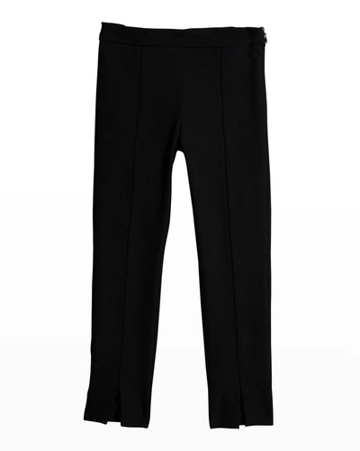 Moncler Kids' Girl's Recycled Stretch Gabardine Trousers In 999 Black