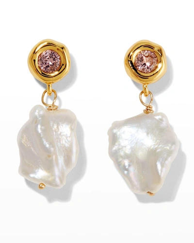 Alexis Bittar Asterales Delicate Post Drop Earrings In White