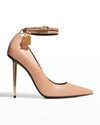 Tom Ford Padlock Leather Pumps In Flesh - U3002