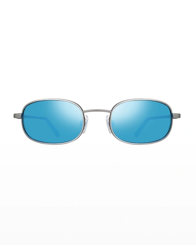 Revo Men's Cobra Polarized Antique Silver Sunglasses