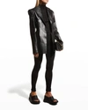 Givenchy Single-breasted Peak-lapel Leather Jacket In Black