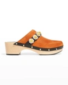 FABRIZIO VITI JEAN DAISY CLOGS,PROD243840168