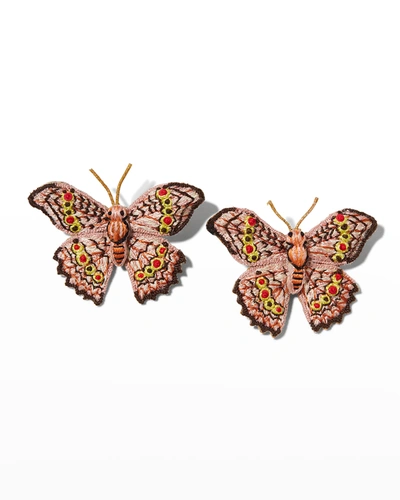 Mignonne Gavigan Sylvie Butterfly Stud Earrings In Pink