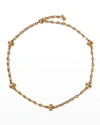 Tory Burch Roxanne Chain Delicate Necklace In Rolled Tory Gold