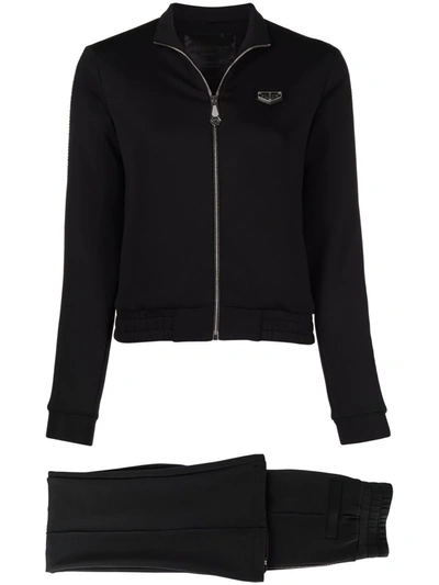 Philipp Plein Jogging Jacket And Trousers Set In Black