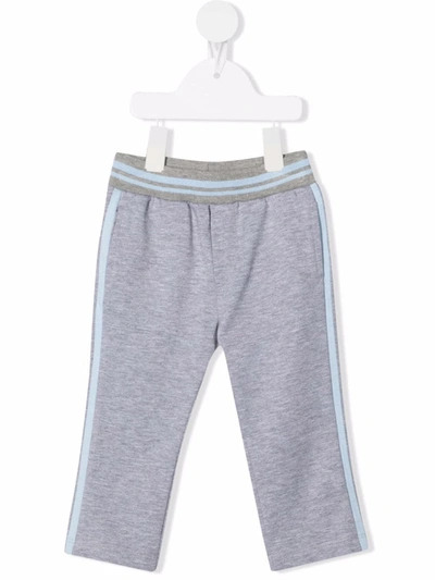 Monnalisa Babies' Side-stripe Track Trousers In Grey