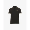 Hugo Boss Logo-embroidered Slim-fit Cotton-piqué Polo Shirt In Charcoal