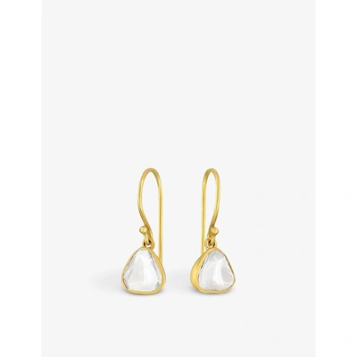 La Maison Couture Sophie Theakston Polki 18ct Yellow Gold And Diamond Earrings