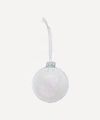 UNSPECIFIED SHREDDED TINSEL CLEAR GLASS BAUBLE,000725482