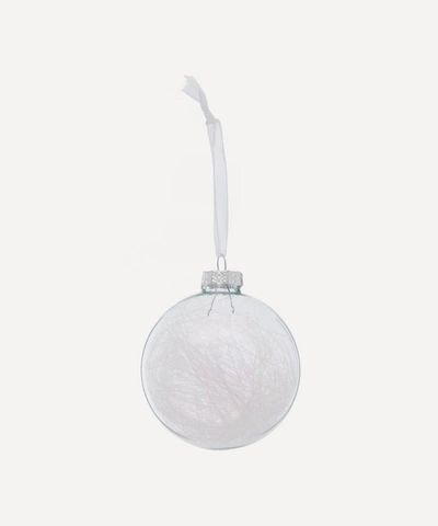 Unspecified Shredded Tinsel Clear Glass Bauble