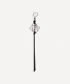 Loewe Women's Anagram Metal And Leather Bag Charm In Silver