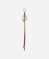 Loewe Anagram Leather And Brass Bag Charm In Gold