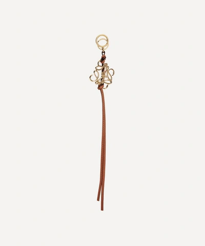 Loewe Women's Anagram Metal And Leather Bag Charm In Gold