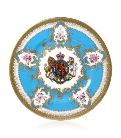 Royal Collection Trust Coat Of Arms Side Plate (18cm) In Blue