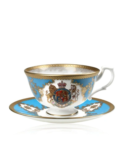 Harrods Coat Of Arms Teacup And Saucer In Multi