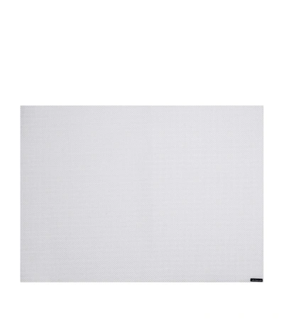 Chilewich Mini Basketweave Rectangle Placemat (36cm X 48cm) In White