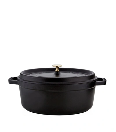 Staub Black Oval Casserole Dish (31cm)