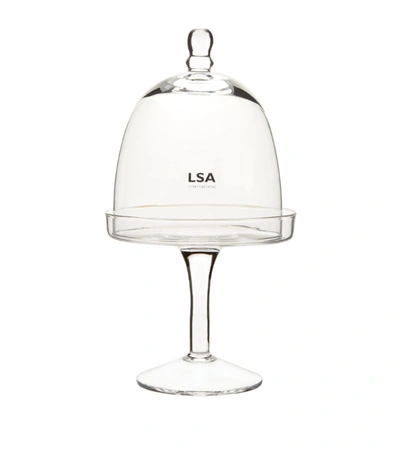 Lsa International Serving Stand With Dome In Clear