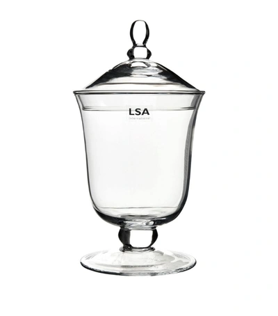 Lsa International Glass Bonbon Jar In Clear