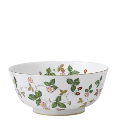 Wedgwood Wild Strawberry Fine Bone China Salad Bowl 25cm In Multi